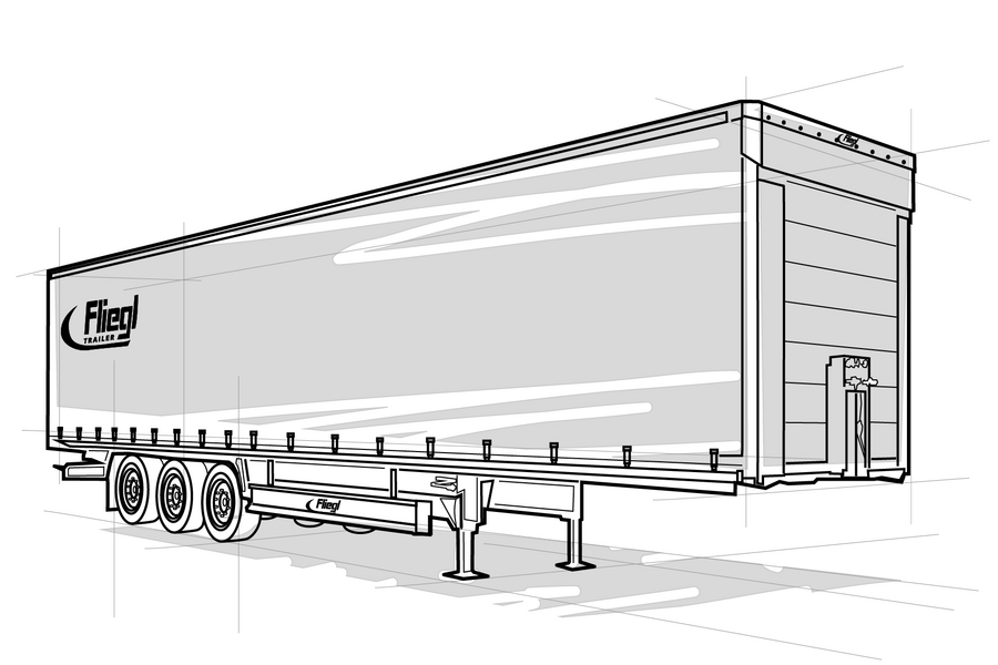 Curtainsider and curtainsider from Fliegl Trailer
