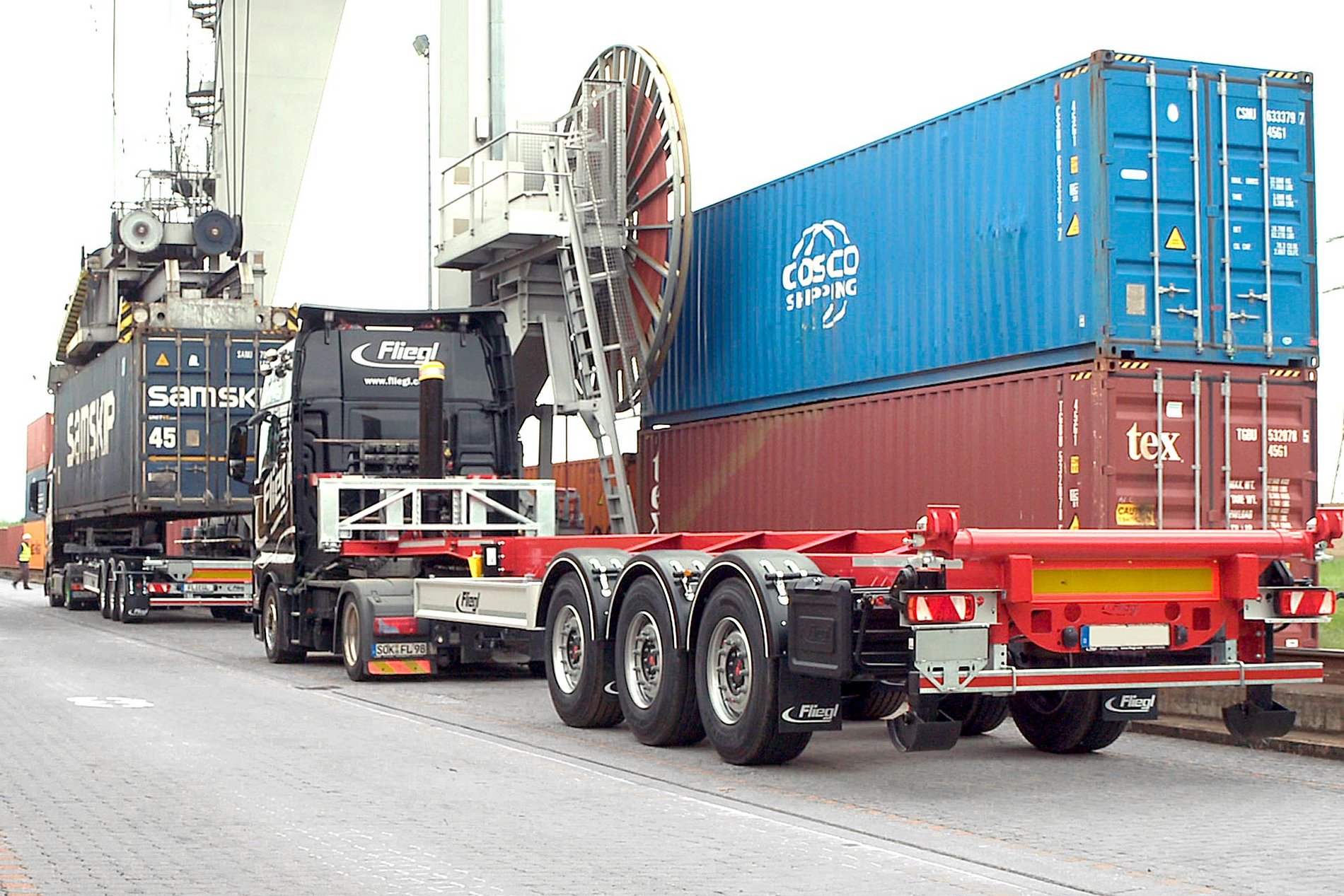 Container chassis from Fliegl for container transport Fliegl Trailer
